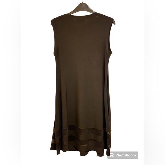 ππ¨π¬ππ©π‘ ππ’ππ€π¨ππ Black Lightweight Dress with Sheer Stripes Size 4 - Picture 3 of 6